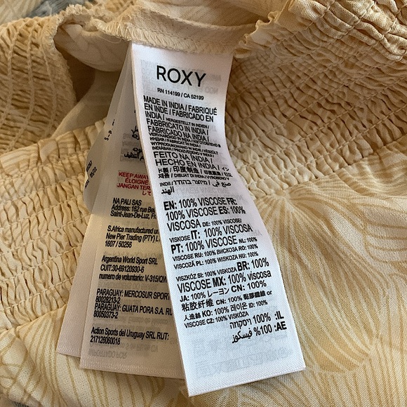 ROXY Tropical Tapioca Wide Split Leg Pants Size Small NWOT - Picture 10 of 10